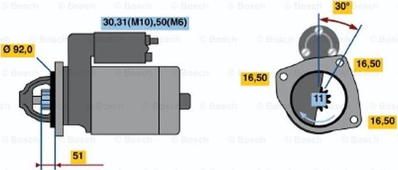 BOSCH 0 001 371 018 - Motorino d'avviamento autozon.pro