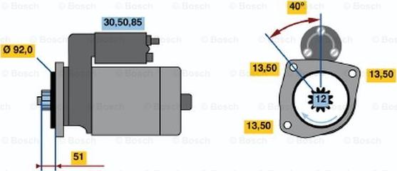 BOSCH 0 001 241 005 - Motorino d'avviamento autozon.pro