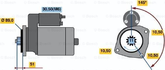 BOSCH 0 001 241 008 - Motorino d'avviamento autozon.pro