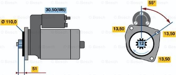 BOSCH 0 001 241 007 - Motorino d'avviamento autozon.pro