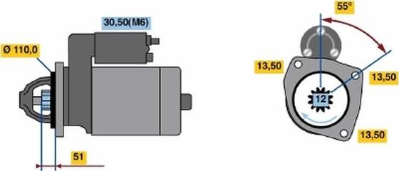 BOSCH 0 001 241 019 - Motorino d'avviamento autozon.pro