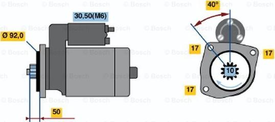 BOSCH 0 001 241 016 - Motorino d'avviamento autozon.pro