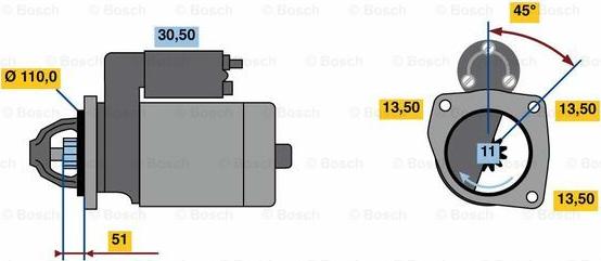 BOSCH 0 001 263 004 - Motorino d'avviamento autozon.pro