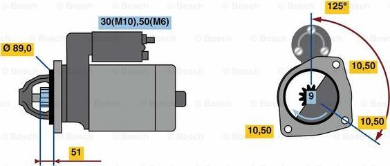 BOSCH 0 001 263 016 - Motorino d'avviamento autozon.pro