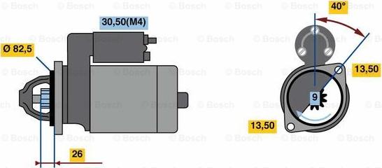 BOSCH 0 001 262 030 - Motorino d'avviamento autozon.pro