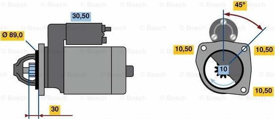 BOSCH 0 001 263 020 - Motorino d'avviamento autozon.pro