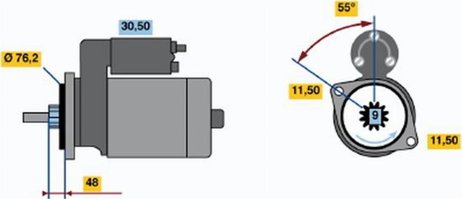 BOSCH 0 001 208 429 - Motorino d'avviamento autozon.pro