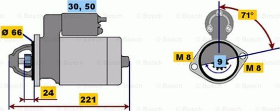 BOSCH 0 001 208 507 - Motorino d'avviamento autozon.pro