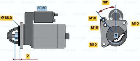 BOSCH 0 001 208 517 - Motorino d'avviamento autozon.pro