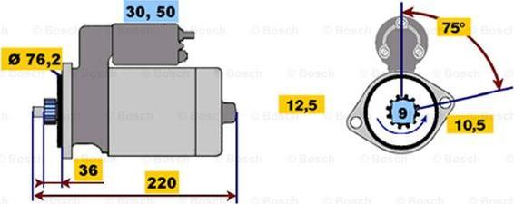 BOSCH 0 001 211 992 - Motorino d'avviamento autozon.pro