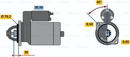 BOSCH 0 001 211 225 - Motorino d'avviamento autozon.pro