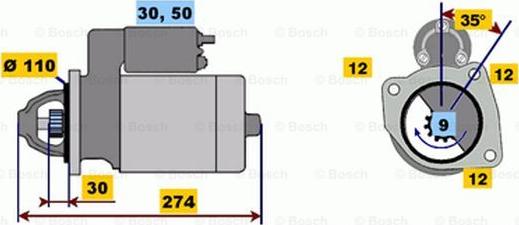 BOSCH 0 001 218 163 - Motorino d'avviamento autozon.pro