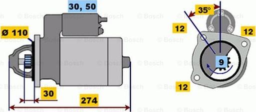 BOSCH 0 001 218 103 - Motorino d'avviamento autozon.pro