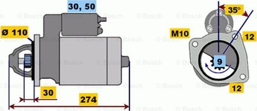 BOSCH 0 001 218 174 - Motorino d'avviamento autozon.pro