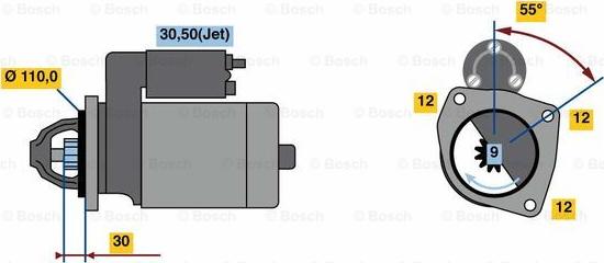 BOSCH 0 001 218 822 - Motorino d'avviamento autozon.pro