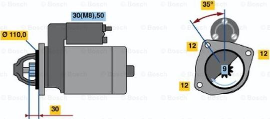 BOSCH 0 001 218 703 - Motorino d'avviamento autozon.pro