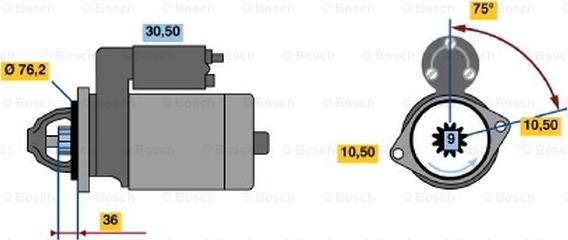 BOSCH 0 001 212 208 - Motorino d'avviamento autozon.pro