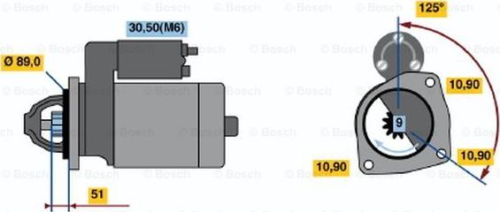 BOSCH 0 001 230 001 - Motorino d'avviamento autozon.pro