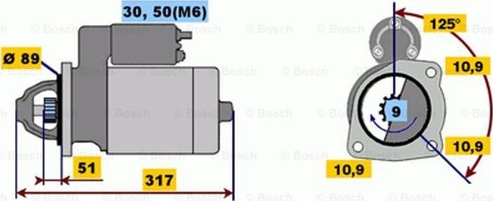 BOSCH 0 001 231 002 - Motorino d'avviamento autozon.pro