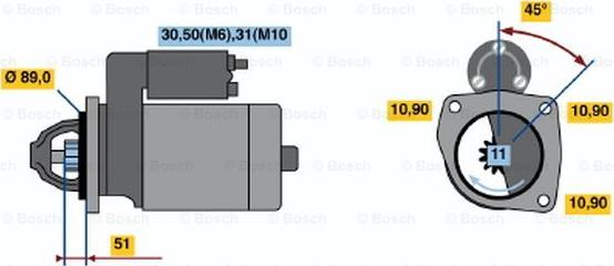 BOSCH 0 001 231 014 - Motorino d'avviamento autozon.pro