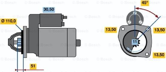 BOSCH 0 001 231 040 - Motorino d'avviamento autozon.pro