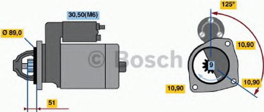 BOSCH 0 001 231 032 - Motorino d'avviamento autozon.pro