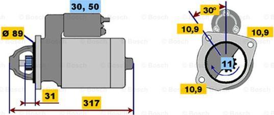 BOSCH 0 001 231 023 - Motorino d'avviamento autozon.pro