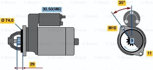 BOSCH 0 001 223 018 - Motorino d'avviamento autozon.pro