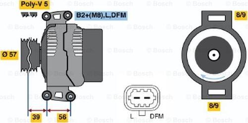 BOSCH 0 124 415 009 - Alternatore autozon.pro