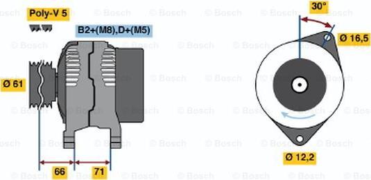 BOSCH 0 124 415 011 - Alternatore autozon.pro