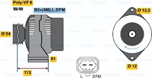 BOSCH 0 124 425 058 - Alternatore autozon.pro