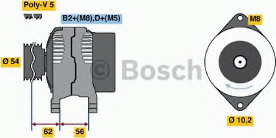 BOSCH 0 124 425 006 - Alternatore autozon.pro