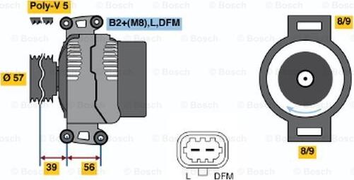 BOSCH 0 124 425 019 - Alternatore autozon.pro