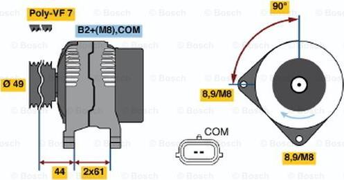 BOSCH 0 124 425 018 - Alternatore autozon.pro