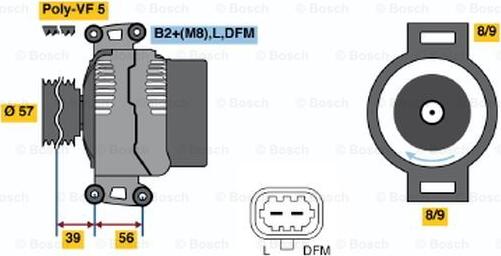 BOSCH 0 124 425 033 - Alternatore autozon.pro