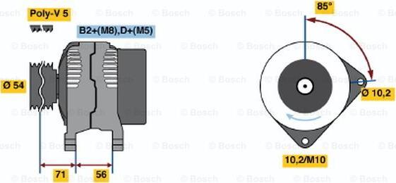 BOSCH 0 124 425 020 - Alternatore autozon.pro