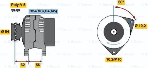 BOSCH 0 124 425 021 - Alternatore autozon.pro