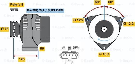 BOSCH 0 986 042 370 - Alternatore autozon.pro