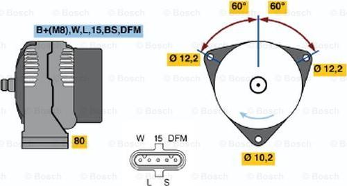 BOSCH 0 986 047 430 - Alternatore autozon.pro