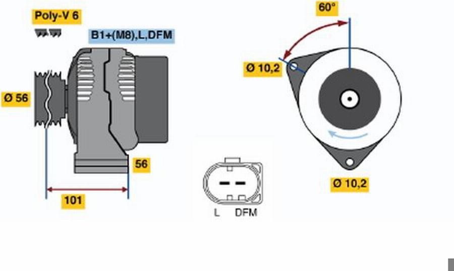 BOSCH 0 124 515 048 - Alternatore autozon.pro