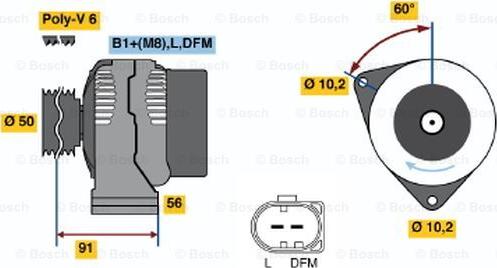 BOSCH 0 124 515 055 - Alternatore autozon.pro