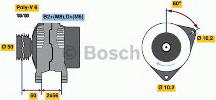 BOSCH 0 124 515 080 - Alternatore autozon.pro