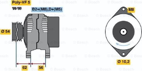 BOSCH 0 124 515 031 - Alternatore autozon.pro