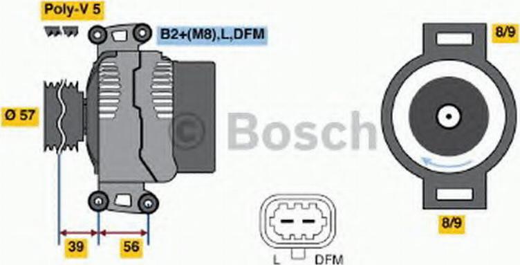 BOSCH 0 124 515 033 - Alternatore autozon.pro