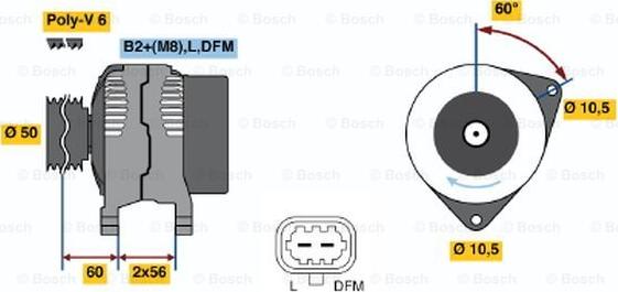 BOSCH 0 124 515 032 - Alternatore autozon.pro