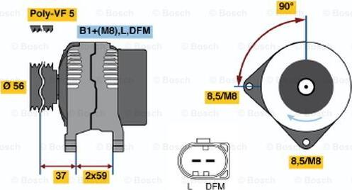 BOSCH 0 124 515 026 - Alternatore autozon.pro