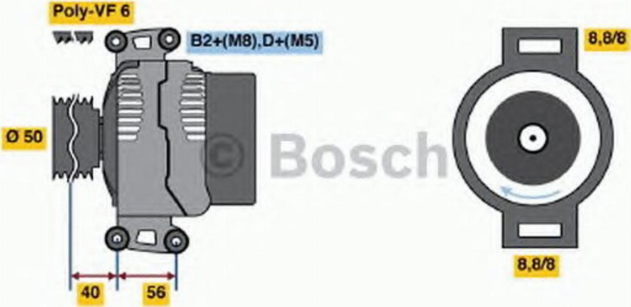 BOSCH 0 124 515 118 - Alternatore autozon.pro