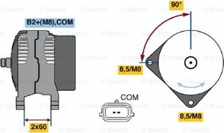 BOSCH 0 124 525 053 - Alternatore autozon.pro