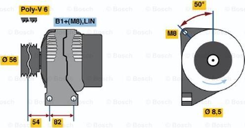 BOSCH 0 124 525 061 - Alternatore autozon.pro