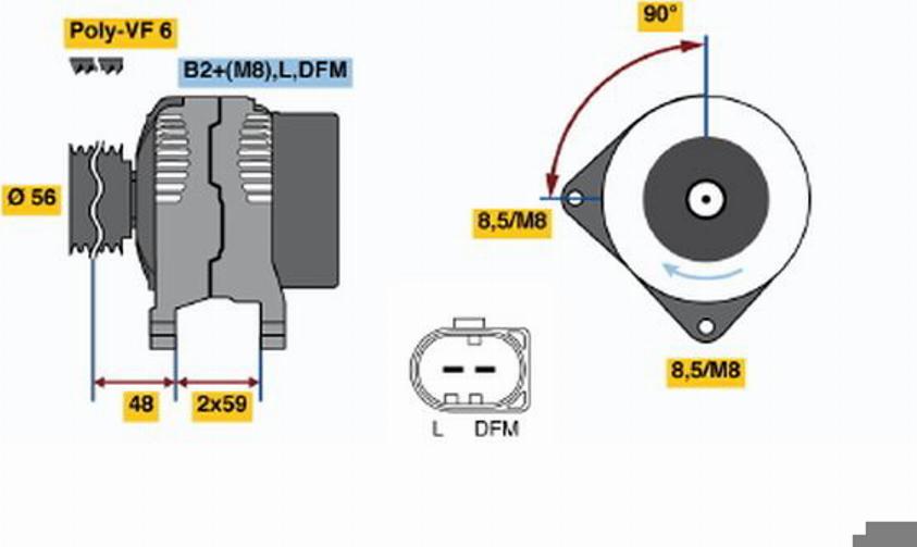 BOSCH 0124525067 - Alternatore autozon.pro